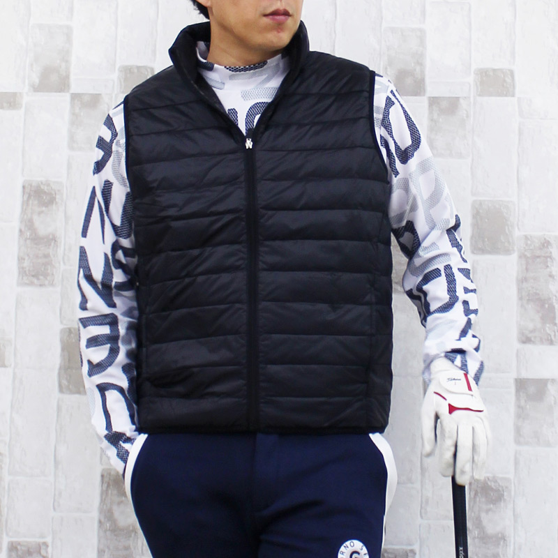 ゴルフ ダウンベスト メンズ ジャケット ゴルフウェア ナイロン 蓄熱