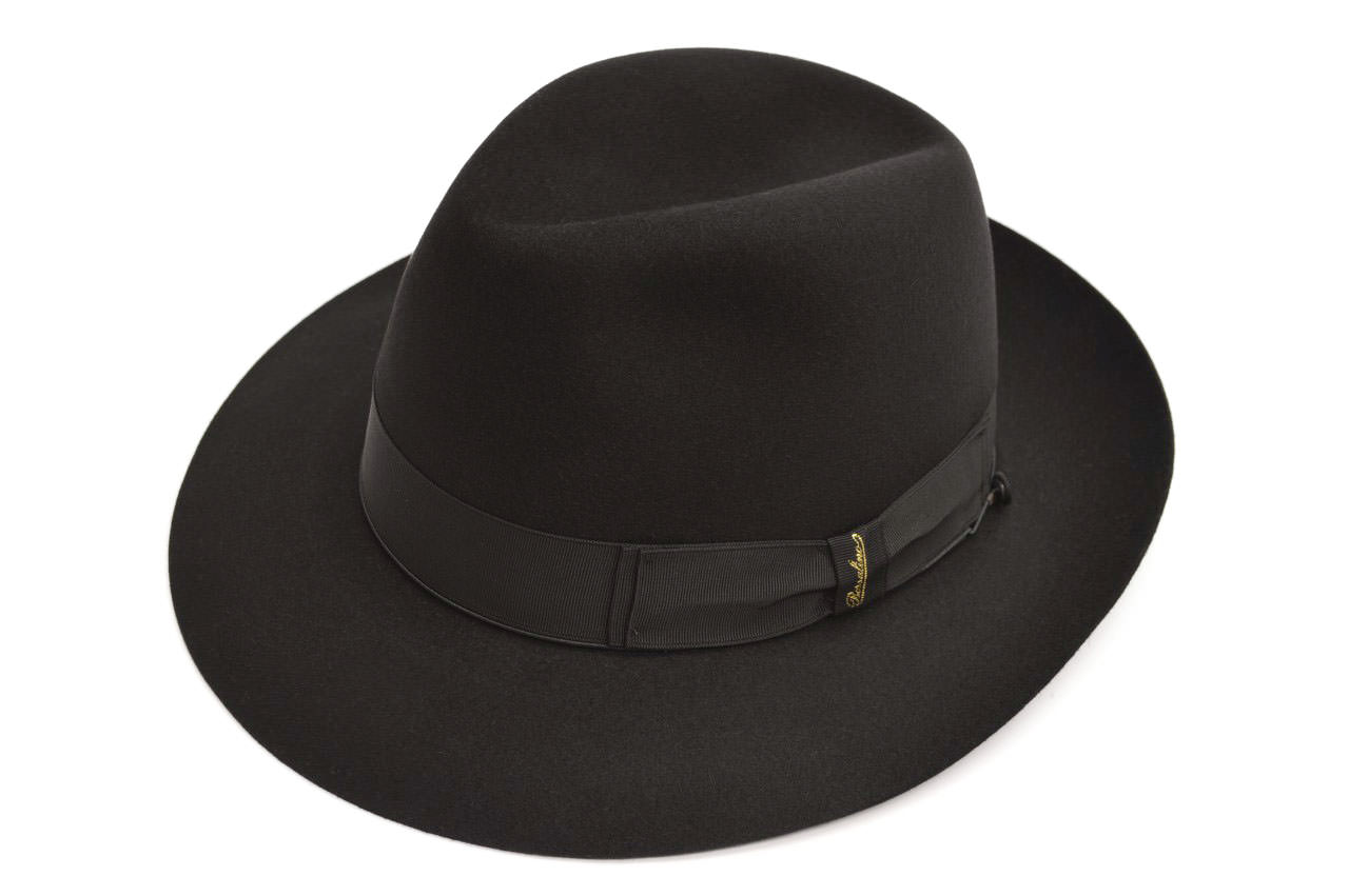 ボルサリーノ borsalino ビーバー ミドル フェルトハット 57ブラック