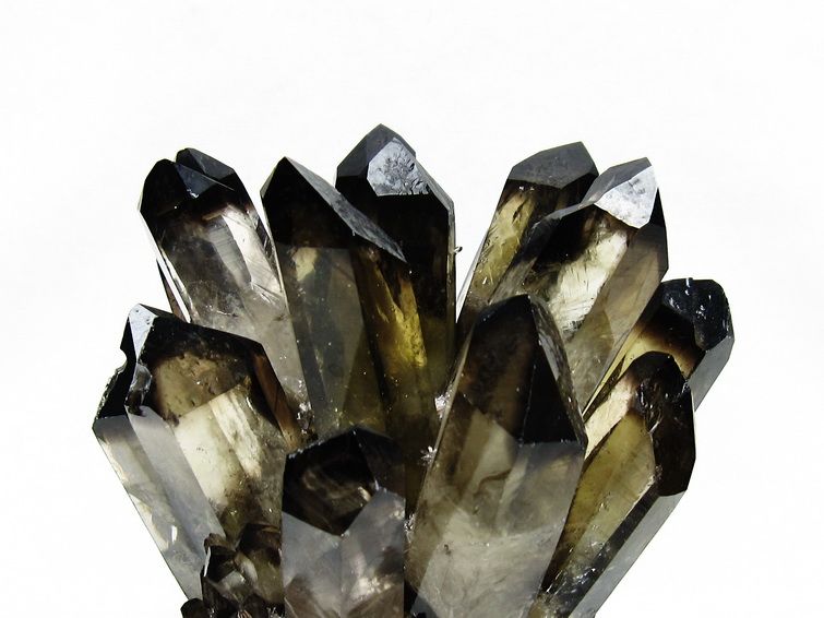 モリオン クラスター 黒水晶 原石 台座付属 一点物 送料無料 182-8428