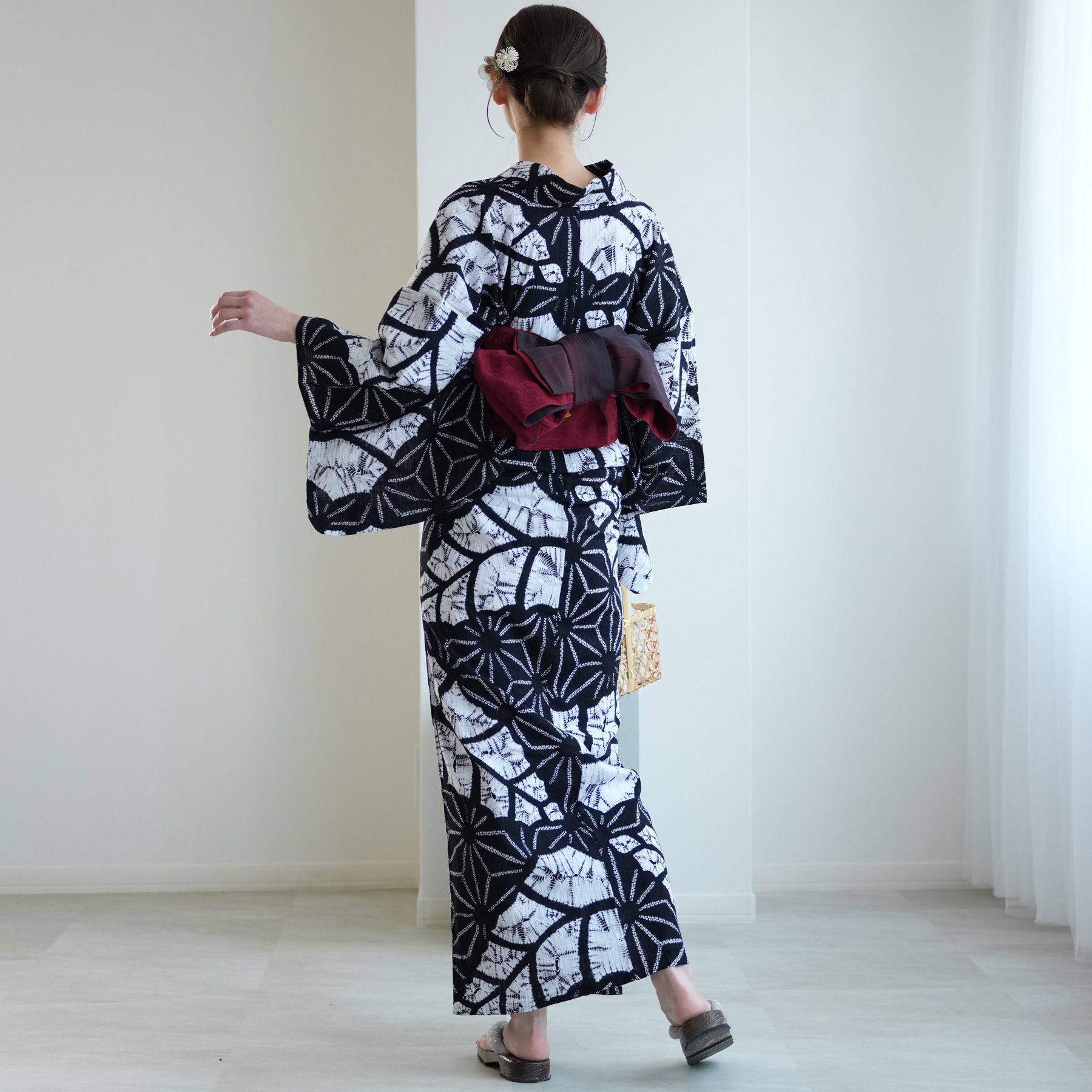 浴衣 レディース セット utatane 有松絞り 浴衣3点セット 名桐商店