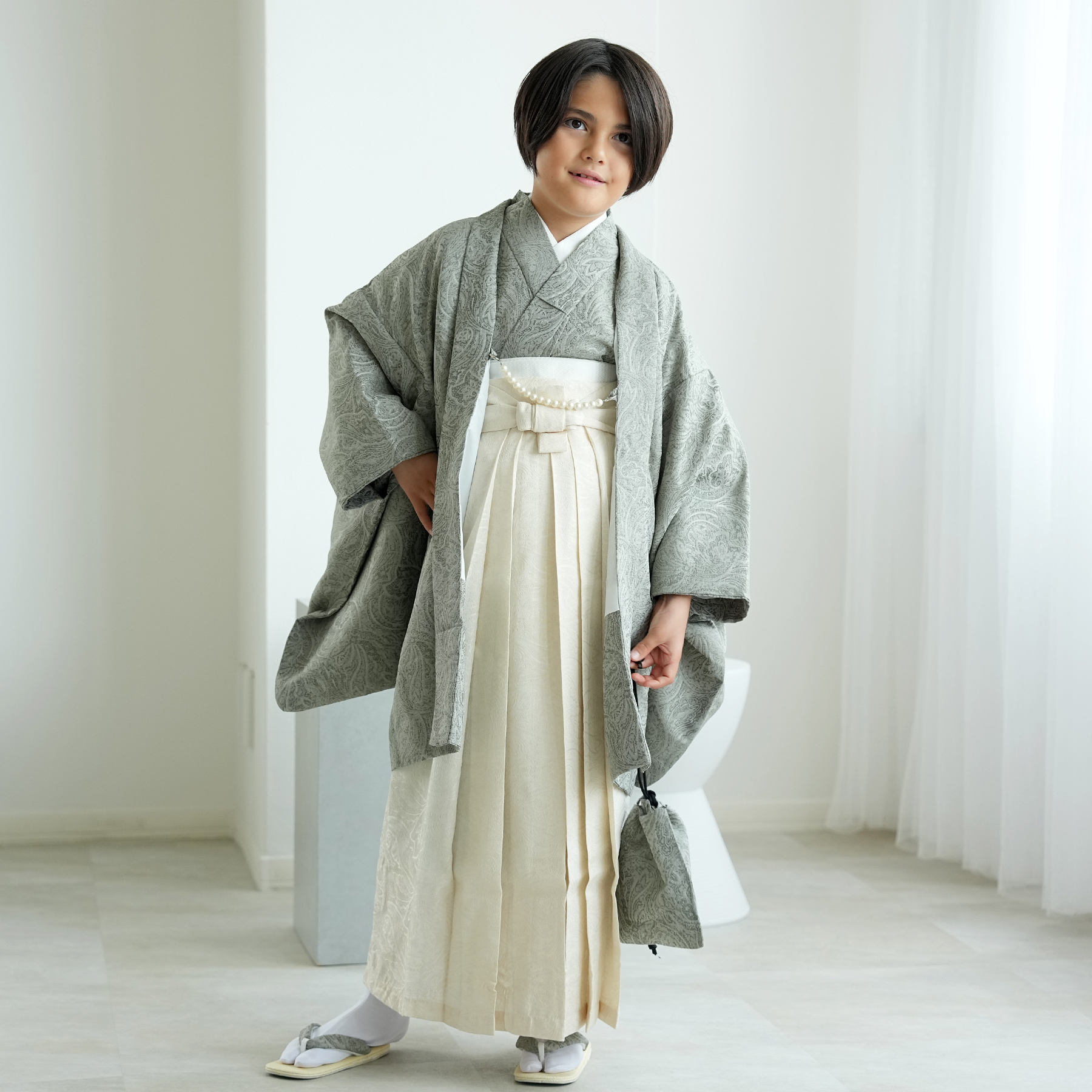 袴 男の子 販売 ハーフ成人式 utatane 10歳 袴セット ジャガード