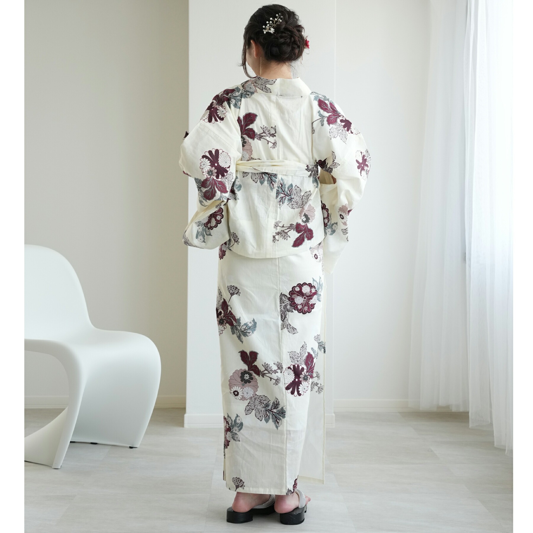 utatane 浴衣 レディース セット セパレート 二部式浴衣3点セット 山吹