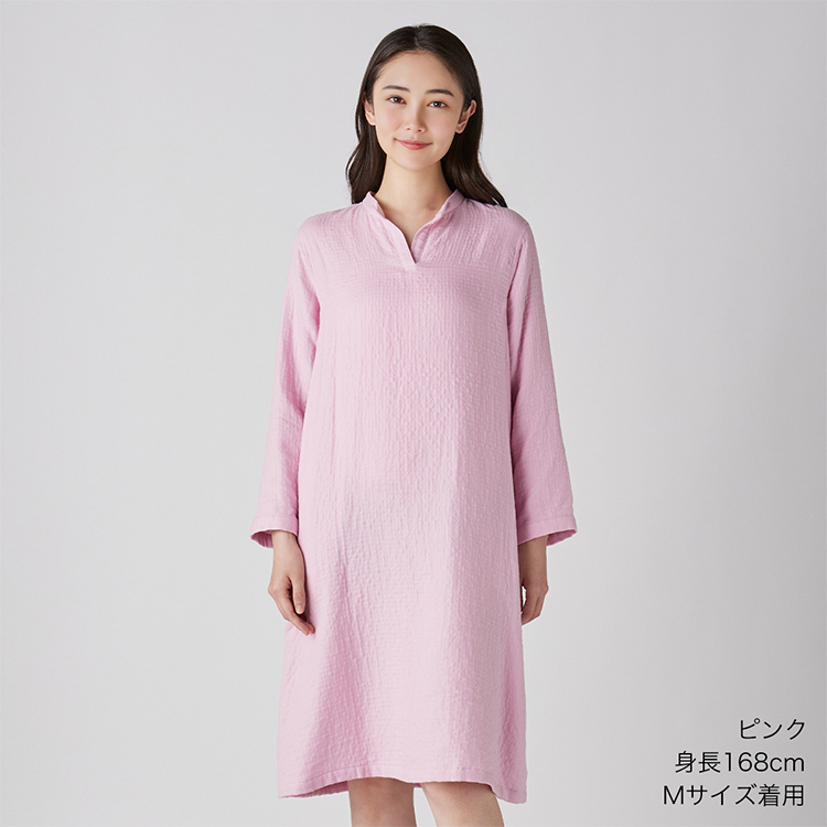 UCHINO ワンピース レディース 長袖 秋冬 | ウチノ マシュマロガーゼ