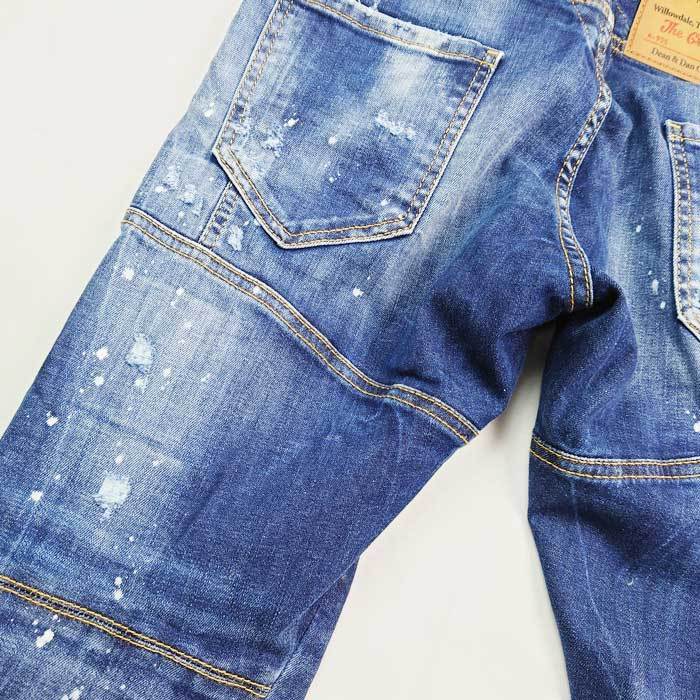 DSQUARED2（ディースクエアード） S74LB1043 Dark Ripped Blue Wash