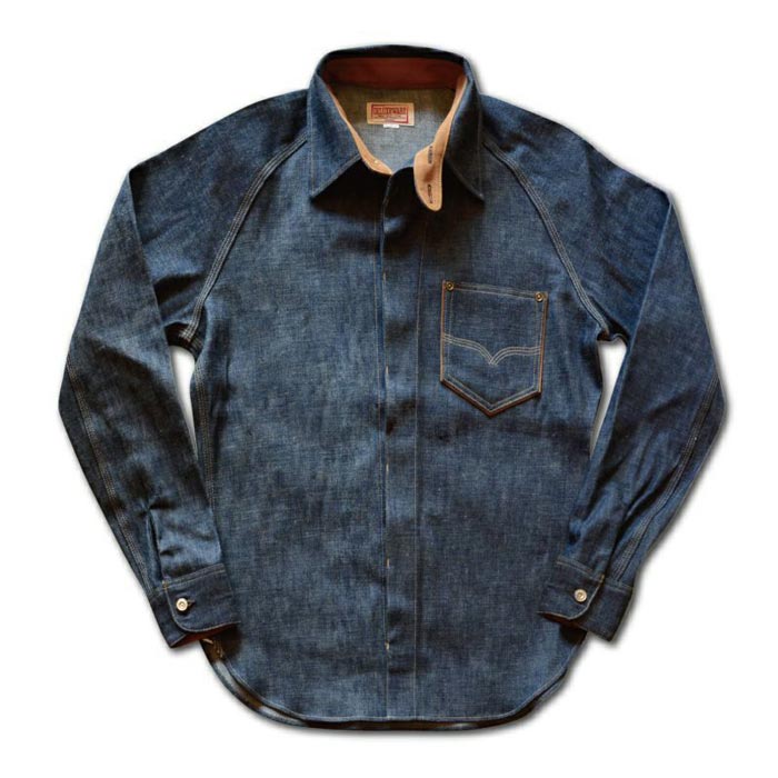 DELUXEWARE（デラックスウエア） 7640 40s DENIM SHIRT メンズ 長袖