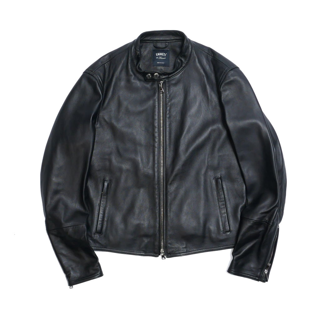 EMMETI（エンメティ） ラムレザー シングルライダースジャケット 干場