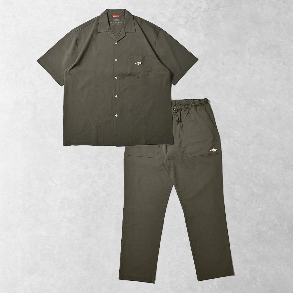 BALL セットアップ メンズ 2点セット オープンカラー シャツ イージー