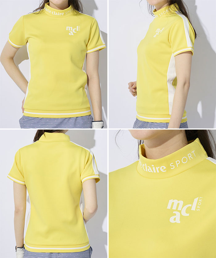 Marie Claire（マリ クレール） レディース 半袖モックネックシャツ