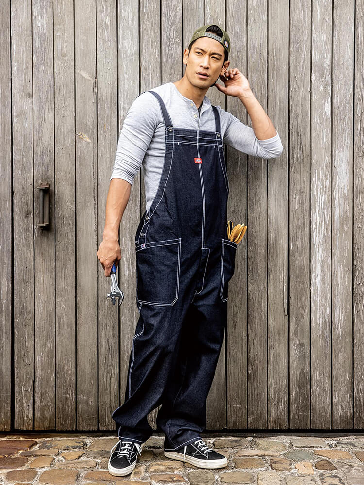 Dickies（ディッキーズ） 作業服 ストレッチデニムサロペット D-709 SS