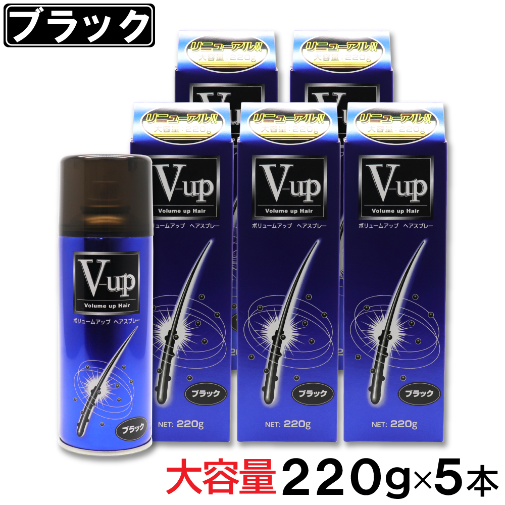 PINOLE（ピノーレ） 増毛スプレー ブラック 大容量 220g ×5本