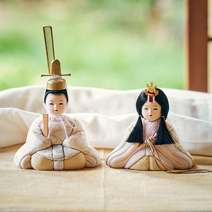 smart-i 雛人形 木目込み 木製 コンパクト ひな人形 のどか 二段 日本