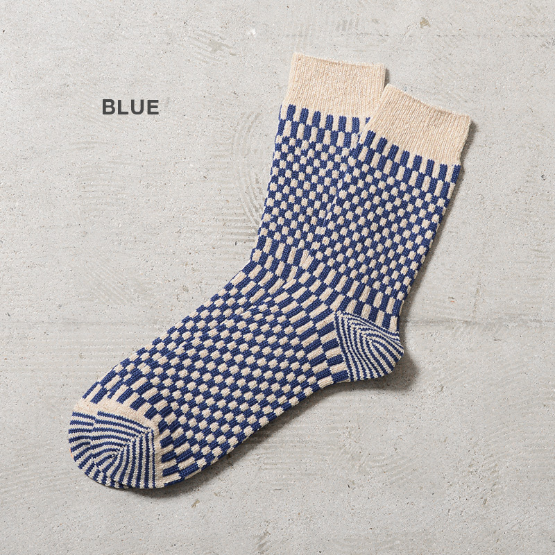 ROTOTO（ロトト） R1621 CHECKERBOARD PATTERN SOCKS チェッカーボード