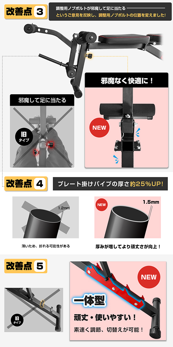 トレーニングベンチ レッグエクステンション＆レッグカール機能搭載
