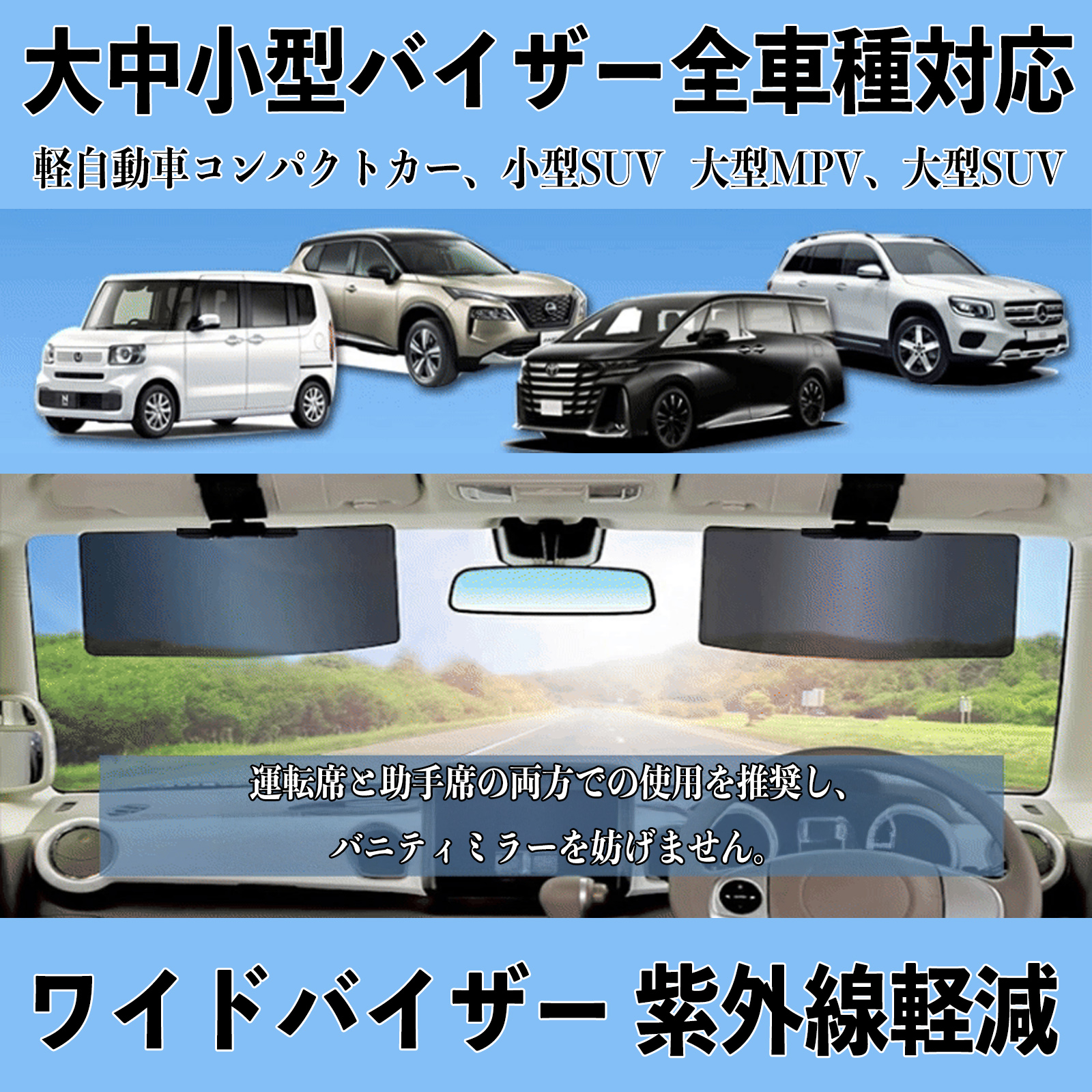 レクサス RC F 車 サンバイザー UVワイドバイザー サンシェード UV