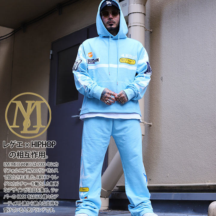 LIVE MECHANICS 上下セット ショート丈 長袖 フレアパンツ ブランド