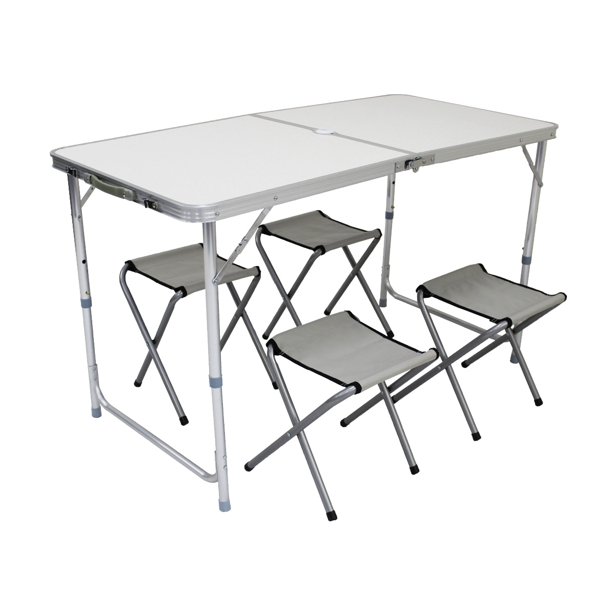 MERMONT アウトドアテーブルセット イス4脚 折りたたみ 120×60cm 高さ3