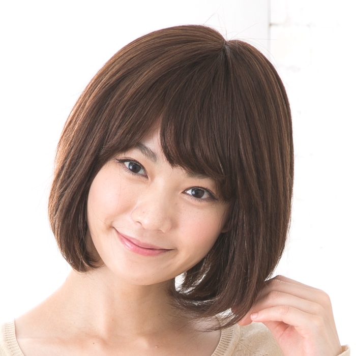 ウィッグ 医療用 人毛100% ボブ フルウィッグ 自然 かつら 女性 全3色