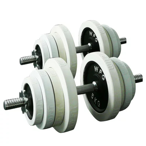 WILD FIT（ワイルドフィット） ダンベルセット 50kg 白ラバー / 筋トレ