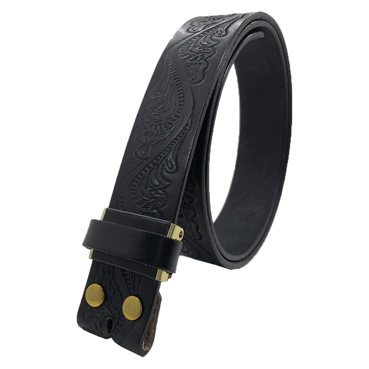 ベルト 栃木レザー ロングサイズ クラフト 型押し 柄 メンズ 本革 帯