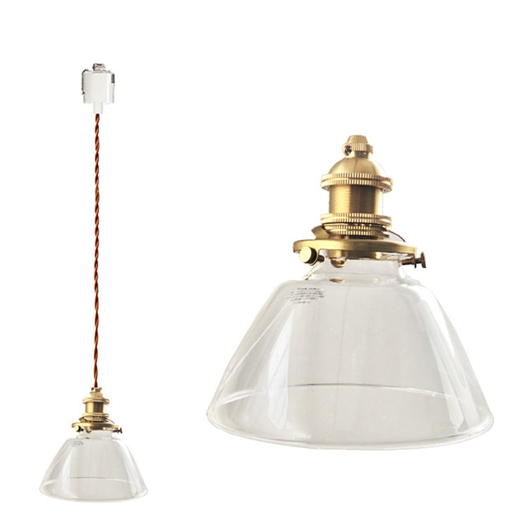 ペンダントライト 1灯 E17 ガラスシェード 真鍮 北欧 モダン 吊り下げ