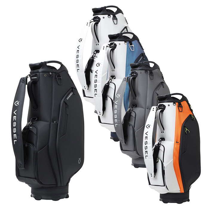 Vessel キャディバッグ ホワイト/ブラックLux Cart JP 9型