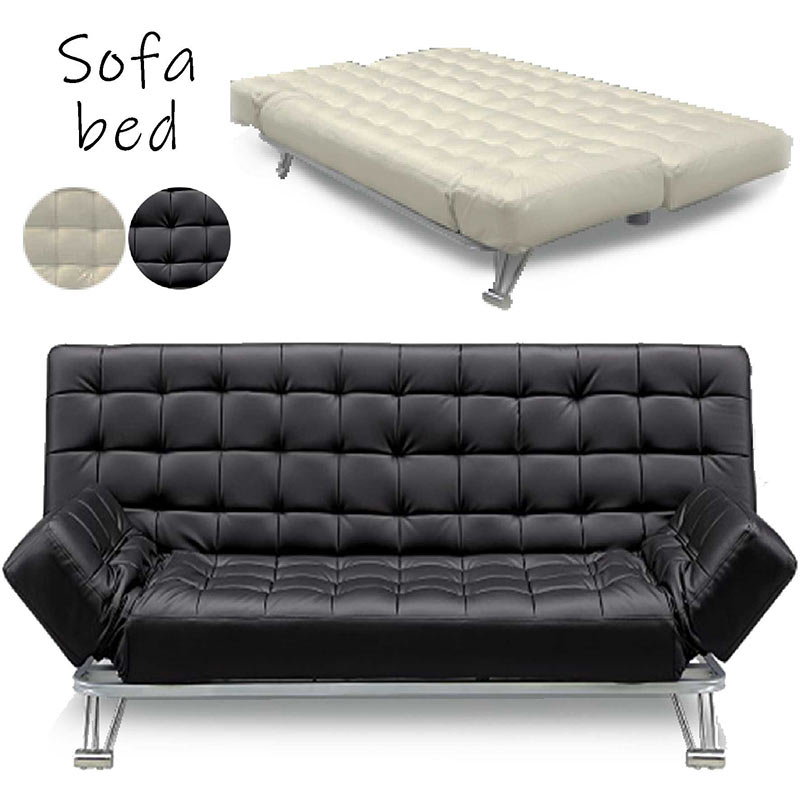 ソファーベッド 3人掛け コンパクト ソファベッド 白 黒