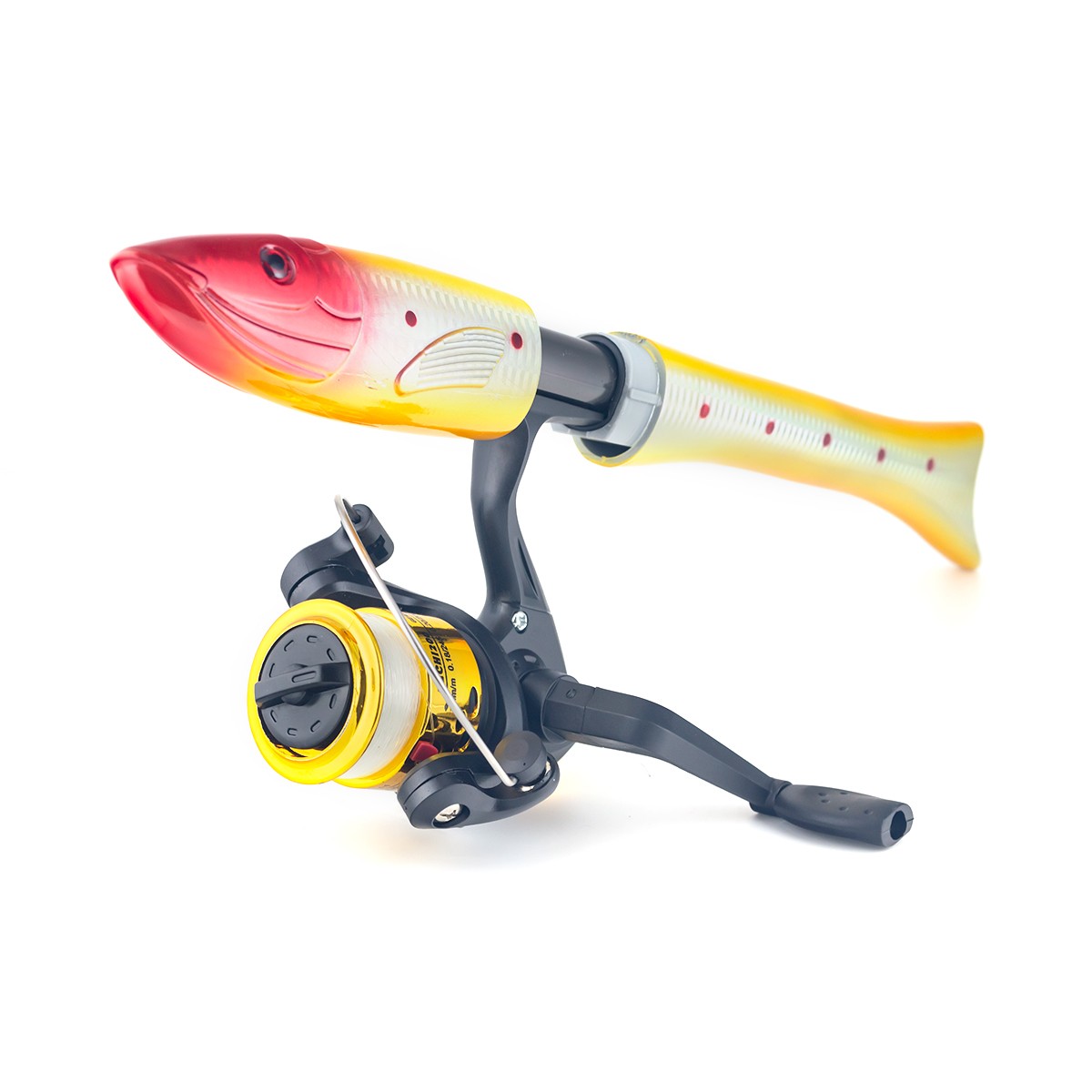 オルルド釣具 釣り竿 スピニングリールセット コンパクトロッド 魚型