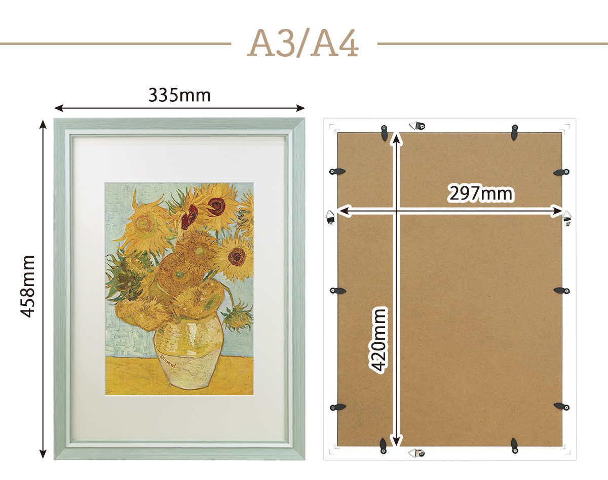 万丈（VANJOH） アートフレーム カルメ A3 A4 兼用 ホワイト