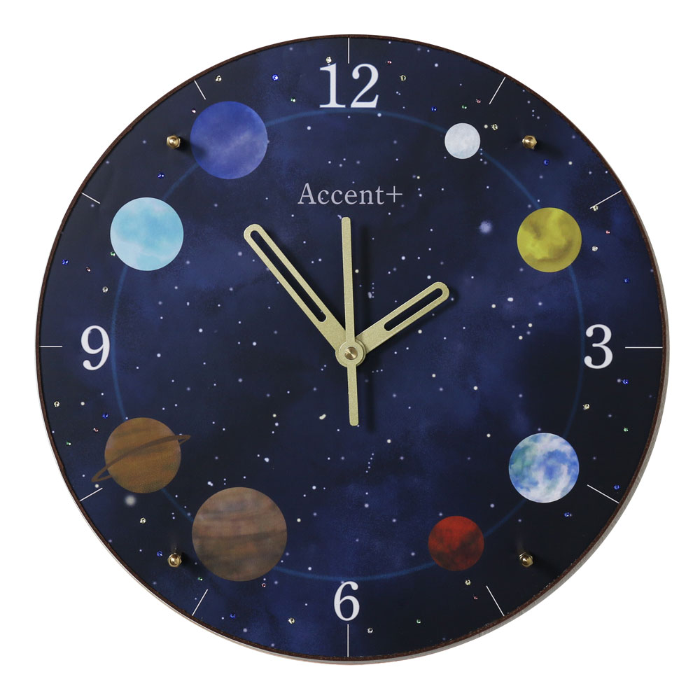 A+ (アクセントプラス) 惑星 掛け時計 (クオーツ) 30cm Planet Cock 星