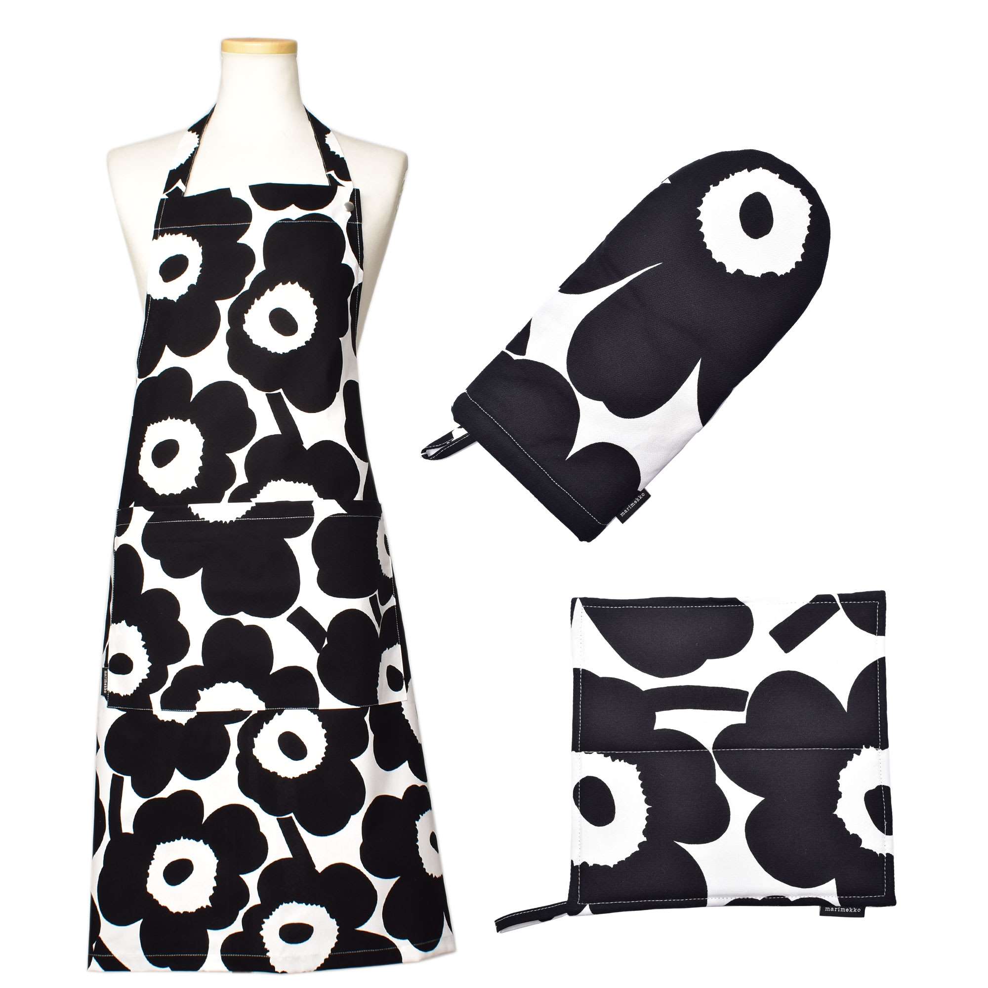 marimekko（マリメッコ） キッチンテキスタイル 3点セット エプロン 鍋