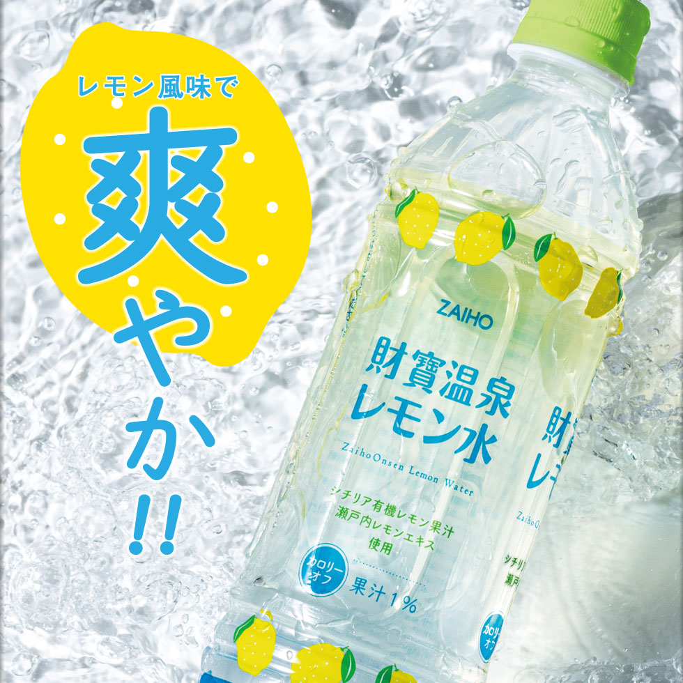 財宝 レモン水 500ml 48本 ペットボトル 24本入2箱 レモン フレーバー