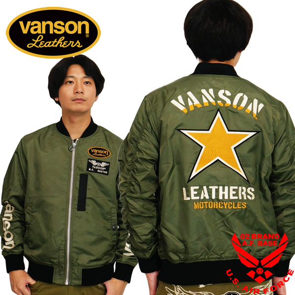 VANSON（バンソン） ワンスター刺繍 MA-1 フライトジャケット アウター