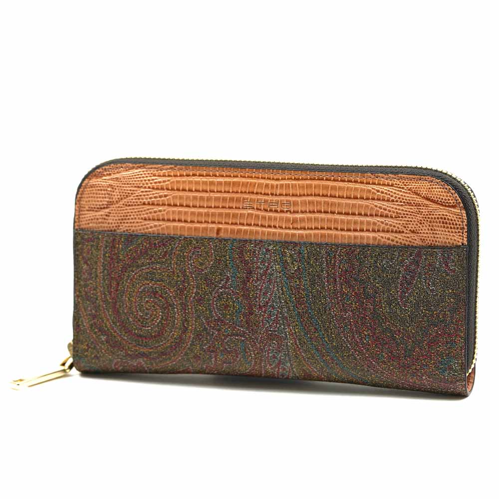 ETRO（エトロ） 並行輸入品 長財布 ラウンドファスナー マット