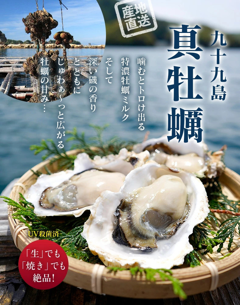 2026年☆出荷当日に水揚げ・発送！九十九島かき 殻付き真牡蠣(生食用