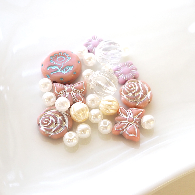 BLAZE アクリルビーズ アンティークパールミックス 25個 ビーズ