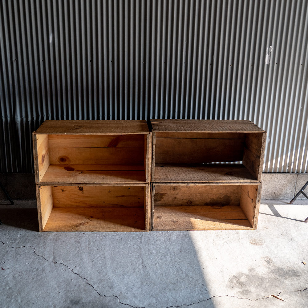 りんご箱 木箱 中古 USED アンティーク 収納 : イエノLabo. - 通販