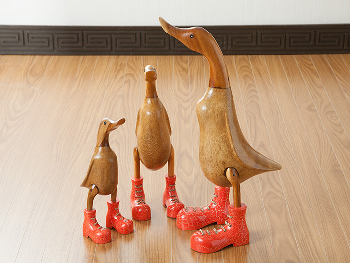 アジアン雑貨 バリ雑貨 あひる アヒル インテリア 木製 置物 オブジェ