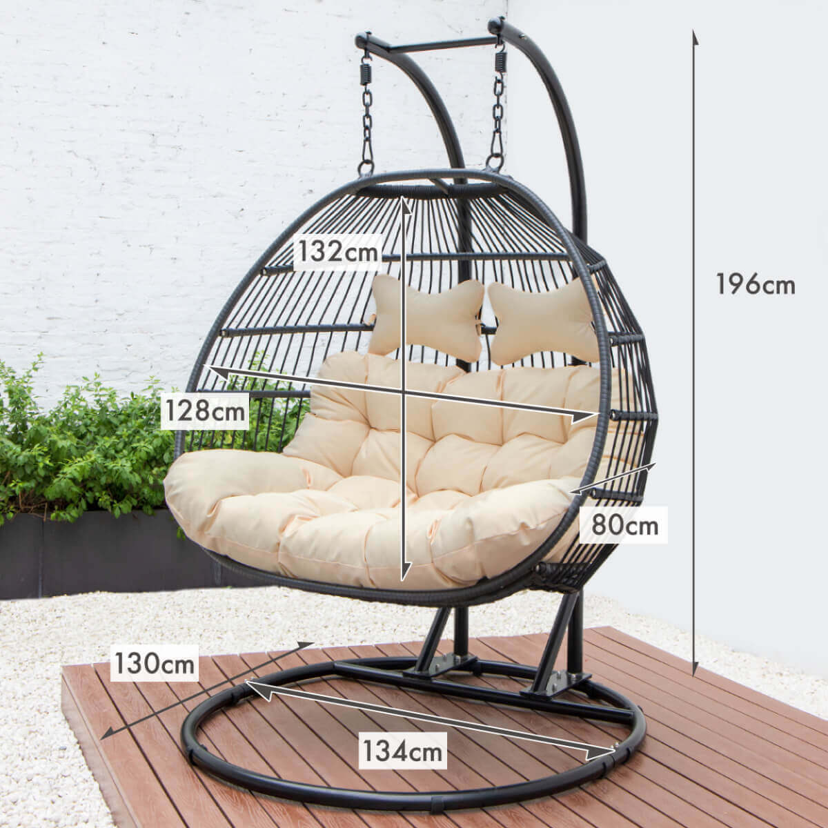 ハンギングチェア クラッシュ ダブル（2人がけ用） | Yahoo!ショッピング