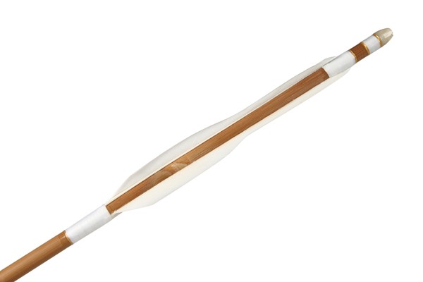 竹製 羽根付き 巻藁矢 矢尺：80〜100cm 既製品 弓道 竹 巻藁 矢 羽根