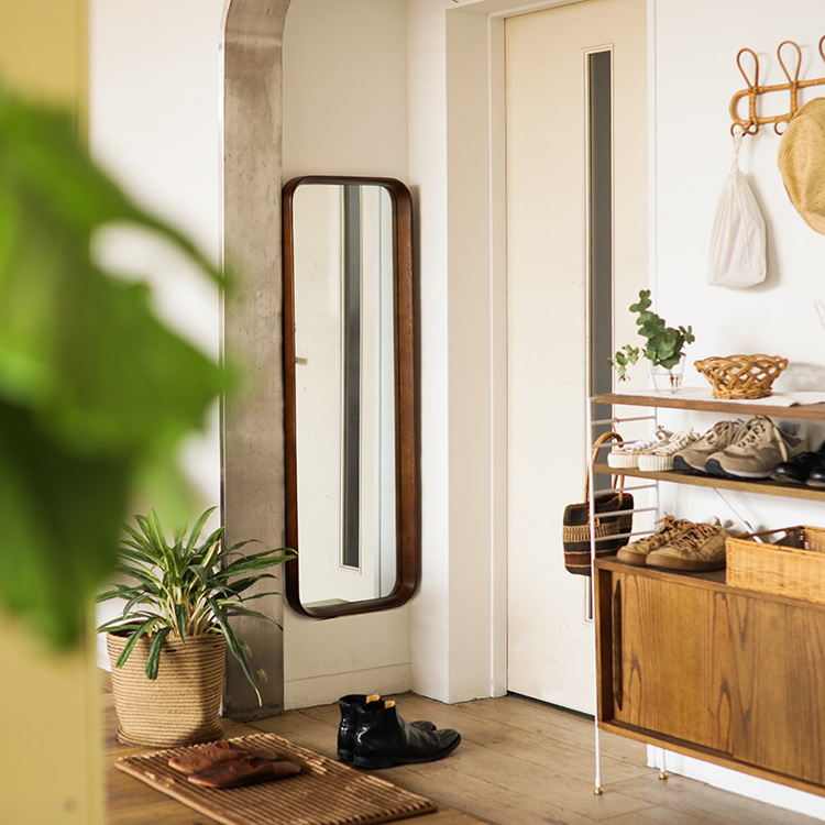 ミラー 鏡 全身鏡 全身ミラー KURVE 姿見 壁掛け 北欧 ナチュラル