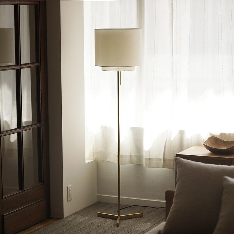 フロアライト 照明 スタンドライト Brass＆Layered LED電球付属 ナツメ