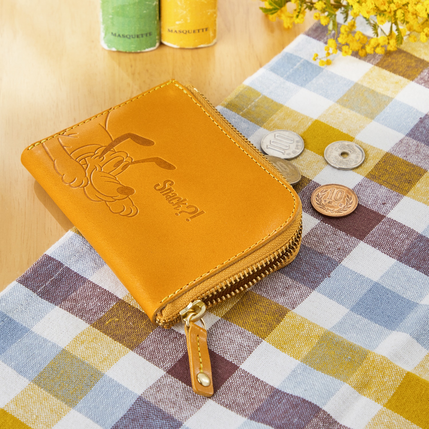 ベルメゾン ディズニー 栃木レザー製ミニ財布［日本製］「プルート