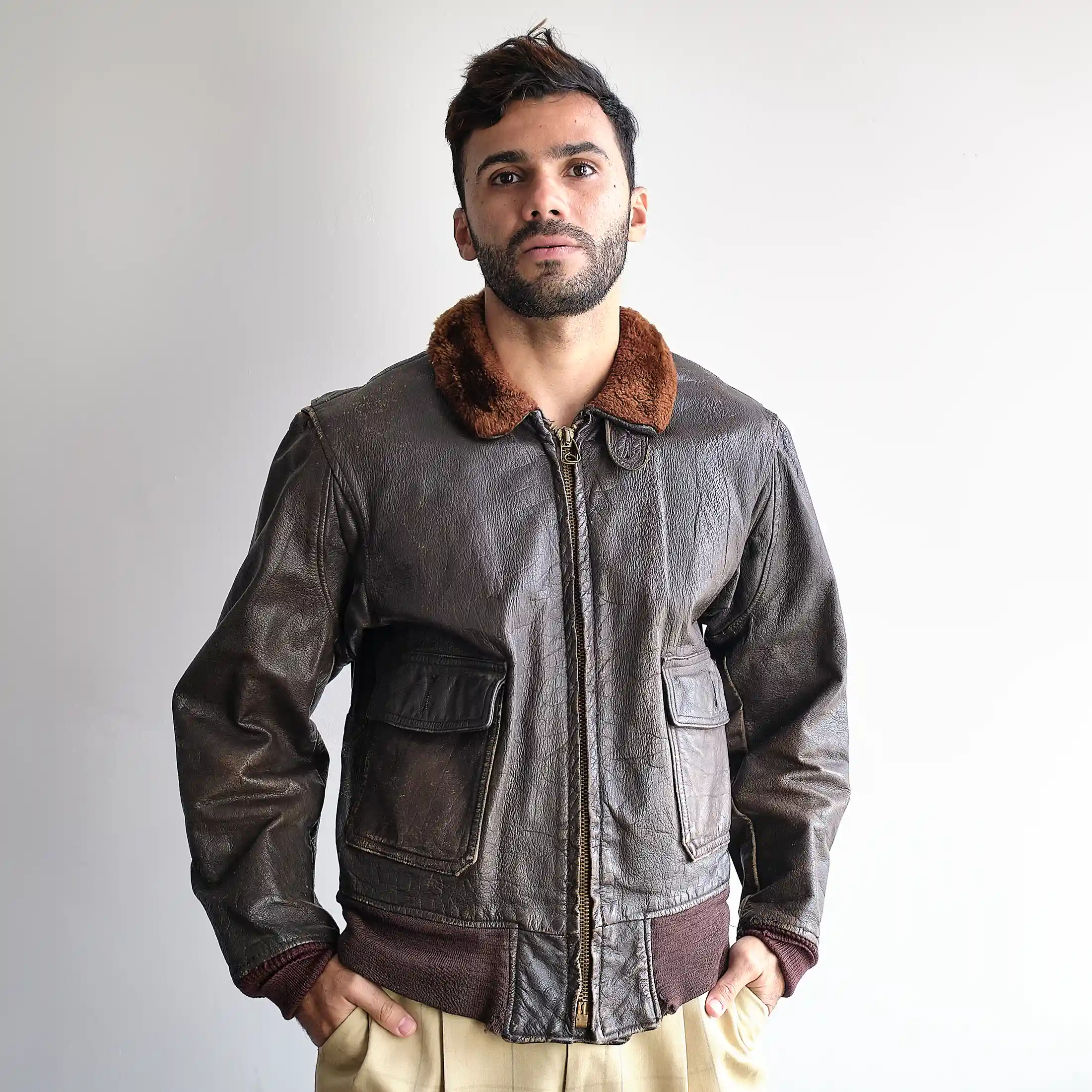 1960s/70s US Navy G-1 Flight Jacket Vietnam War Era - QUIRK