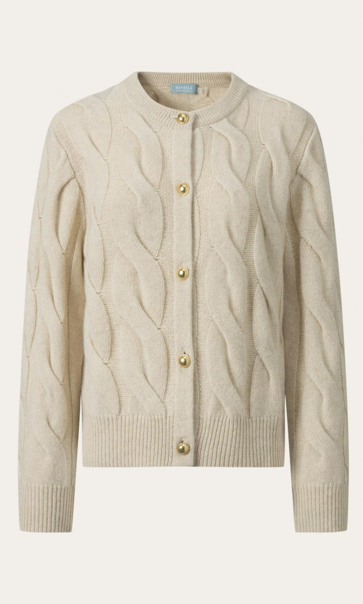 Chamonix Cable Cashmere Cardigan - 100% Luxury Cashmere | Ravella