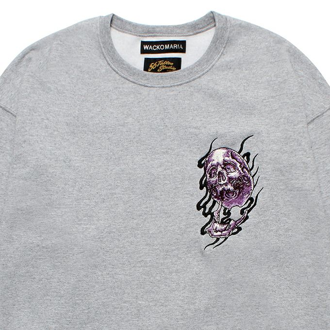 WACKO MARIA 56 TATTOO STUDIO / CREW NECK SWEAT SHIRT | LOCKSTOCK