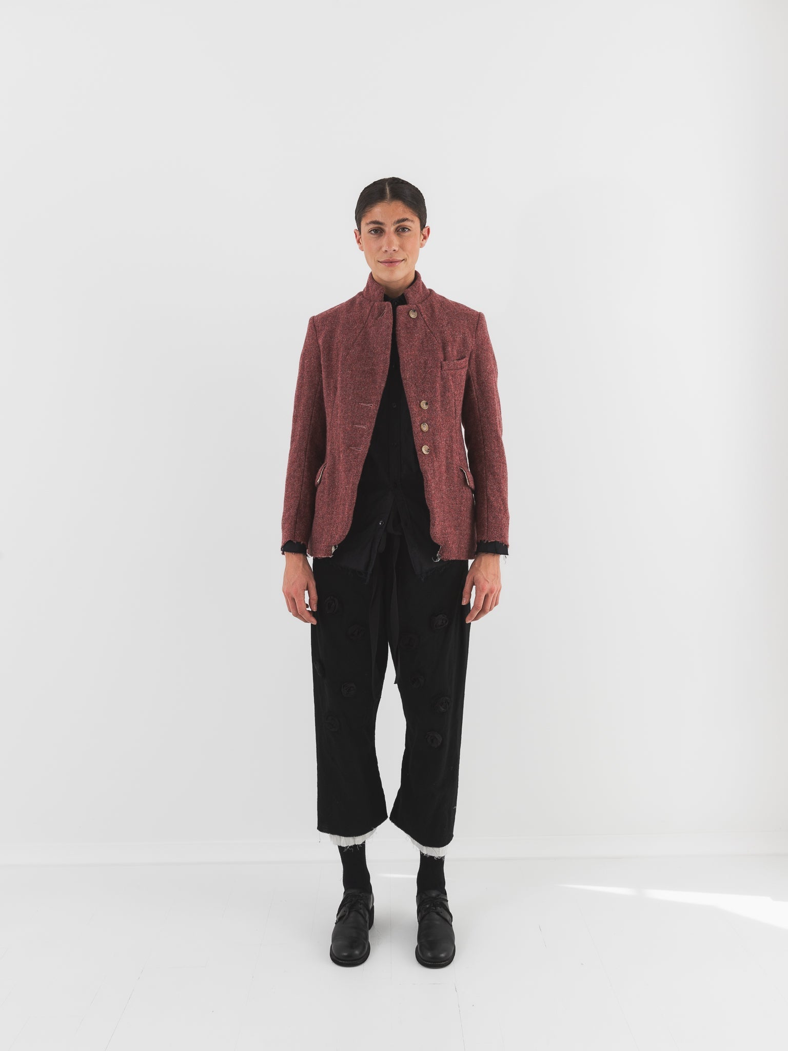Elena Dawson 4X Hacking Jacket, Old Rose Tweed at Worthwhile