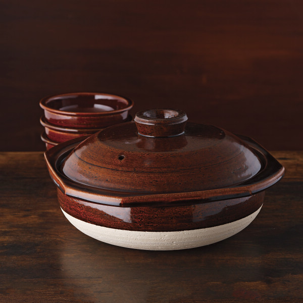 信楽焼 10号四方土鍋セット | シャディギフトモール