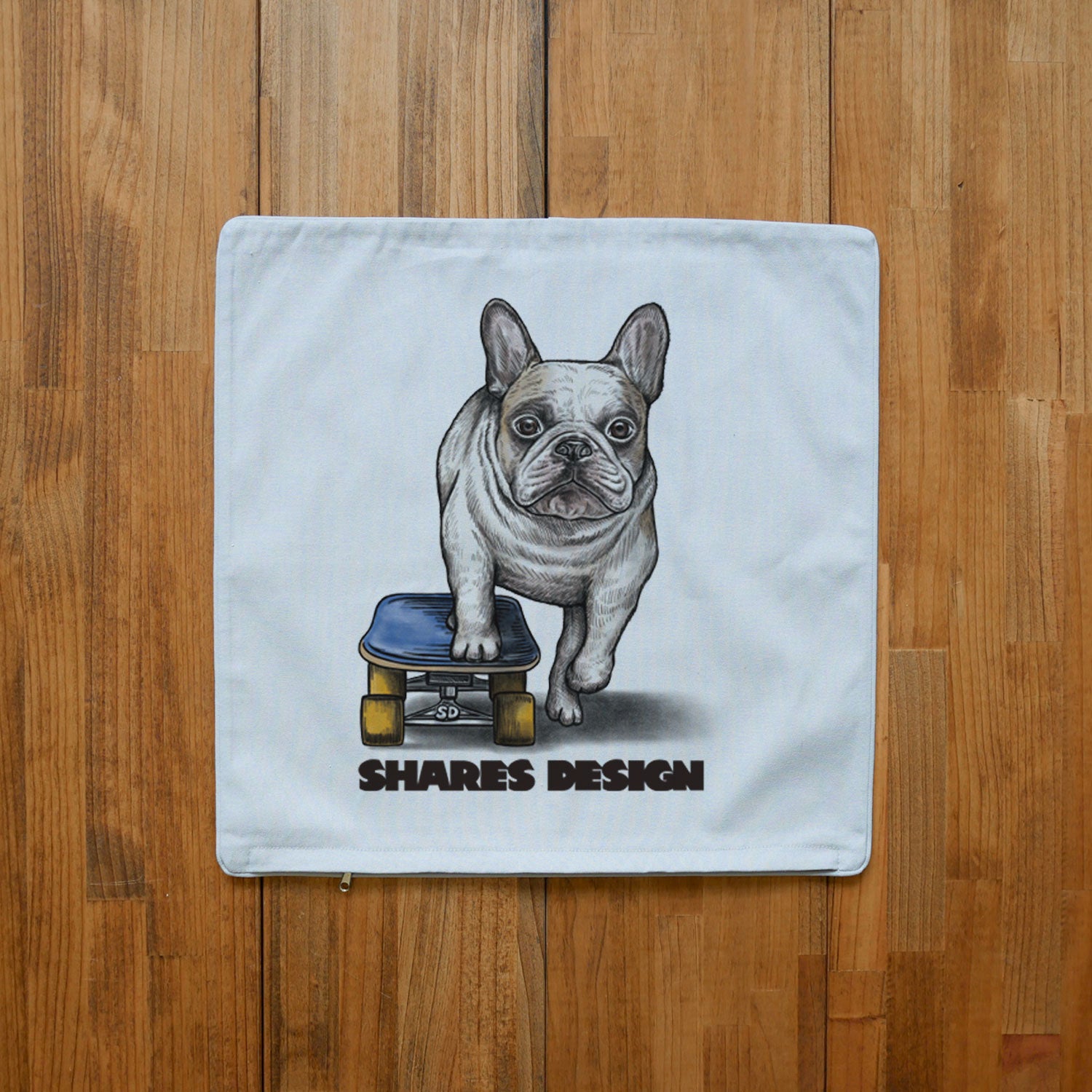DOG SKATER- CUSHION COVER(送料無料)／クッションカバー（フレブル