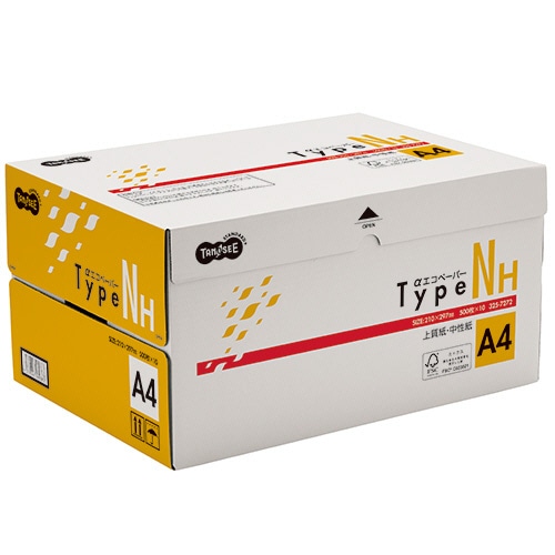 TANOSEE αエコペーパー タイプNH A4 500枚 10冊/箱（ご注文単位1箱