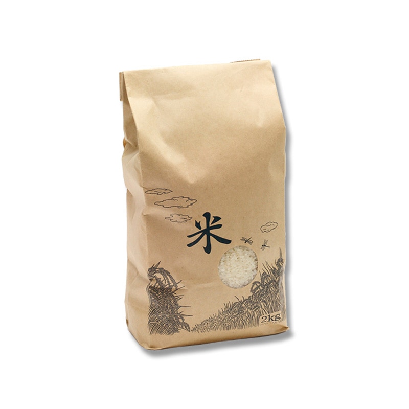 米袋 1kg 米テープ 窓あり 200枚/袋 004193042 包装用品・店舗用品の